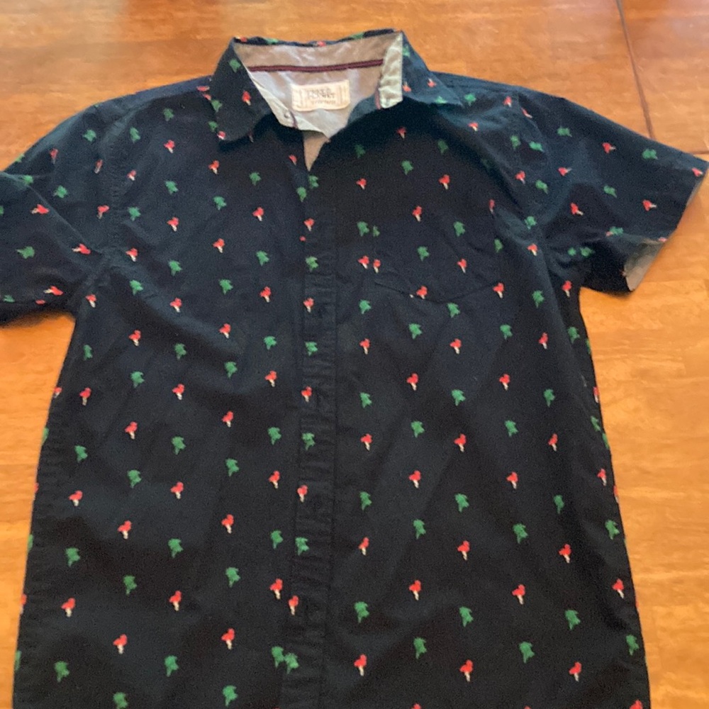Free Planet Short Sleeve Button Down
